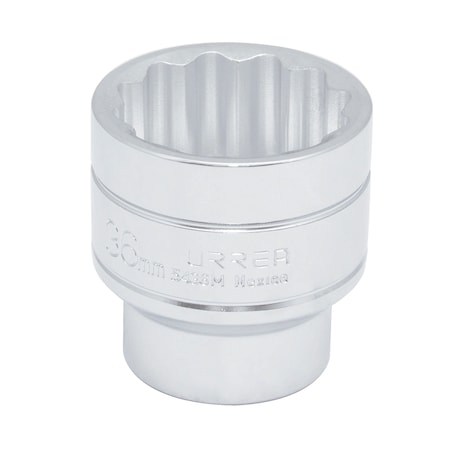 Urrea 1/2" drive 12-point short socket 36MM 5436M